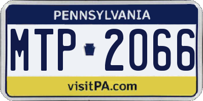 PA license plate MTP2066