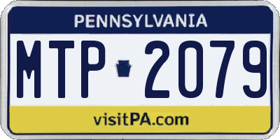 PA license plate MTP2079