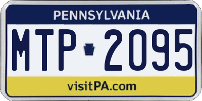 PA license plate MTP2095