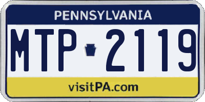 PA license plate MTP2119