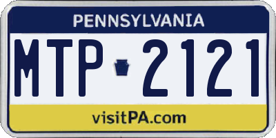 PA license plate MTP2121