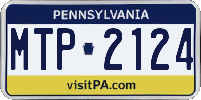 PA license plate MTP2124