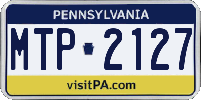 PA license plate MTP2127