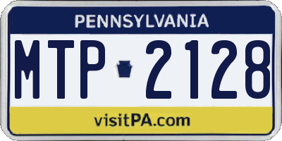 PA license plate MTP2128