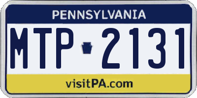 PA license plate MTP2131