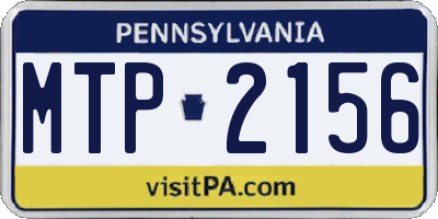PA license plate MTP2156