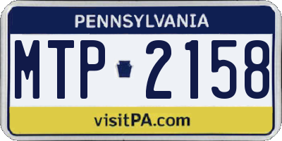 PA license plate MTP2158