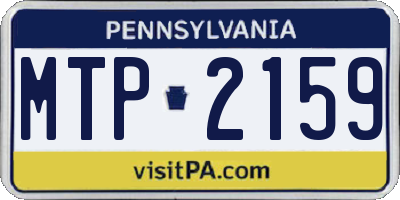 PA license plate MTP2159
