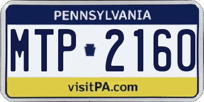 PA license plate MTP2160