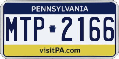 PA license plate MTP2166