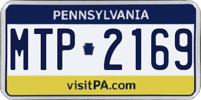 PA license plate MTP2169