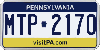 PA license plate MTP2170
