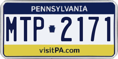 PA license plate MTP2171