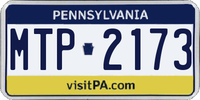 PA license plate MTP2173