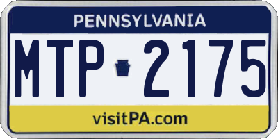 PA license plate MTP2175