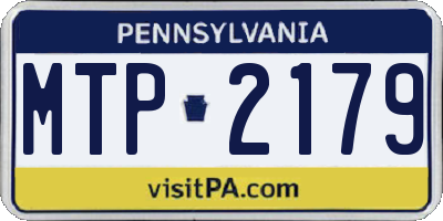 PA license plate MTP2179
