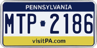 PA license plate MTP2186