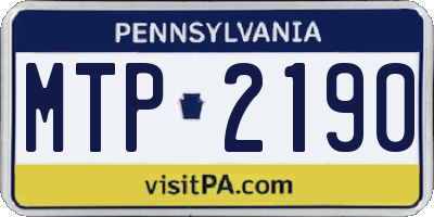 PA license plate MTP2190
