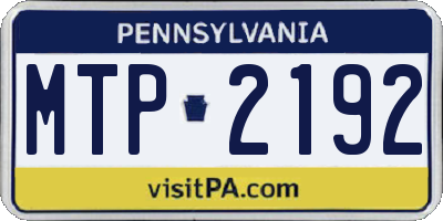 PA license plate MTP2192