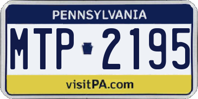 PA license plate MTP2195