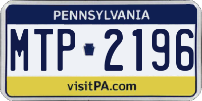 PA license plate MTP2196