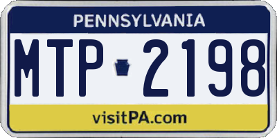 PA license plate MTP2198