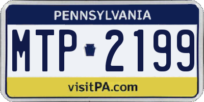 PA license plate MTP2199