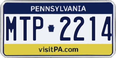 PA license plate MTP2214