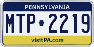 PA license plate MTP2219