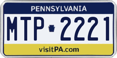 PA license plate MTP2221