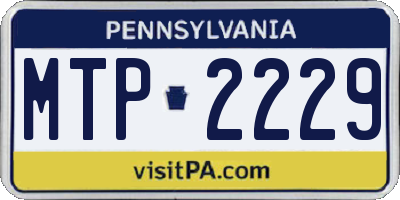 PA license plate MTP2229