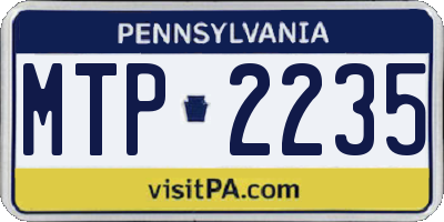 PA license plate MTP2235