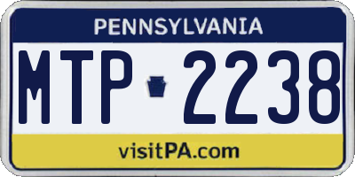 PA license plate MTP2238