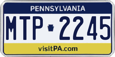 PA license plate MTP2245
