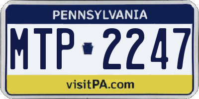 PA license plate MTP2247