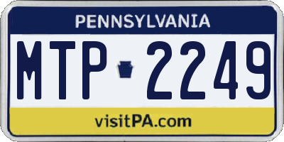PA license plate MTP2249