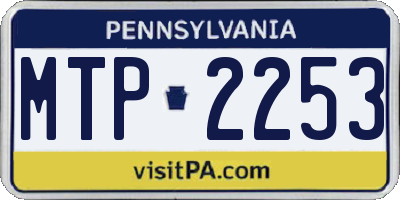 PA license plate MTP2253