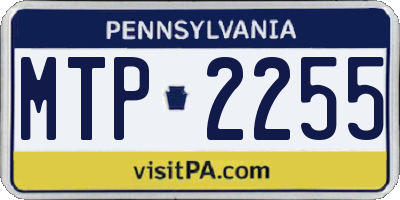 PA license plate MTP2255