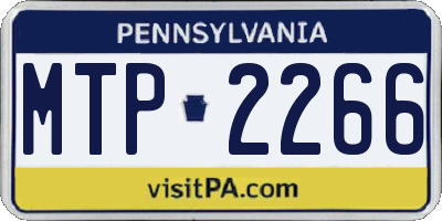 PA license plate MTP2266