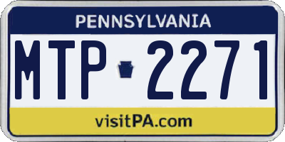 PA license plate MTP2271