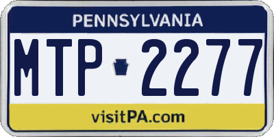 PA license plate MTP2277