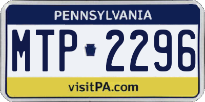 PA license plate MTP2296
