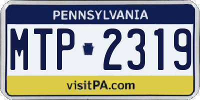 PA license plate MTP2319