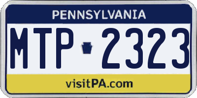 PA license plate MTP2323
