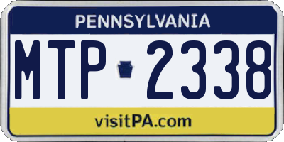 PA license plate MTP2338