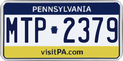 PA license plate MTP2379