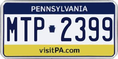 PA license plate MTP2399