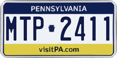 PA license plate MTP2411