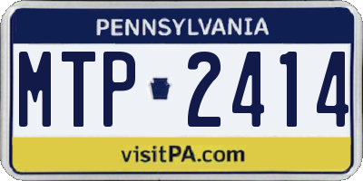 PA license plate MTP2414