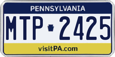 PA license plate MTP2425